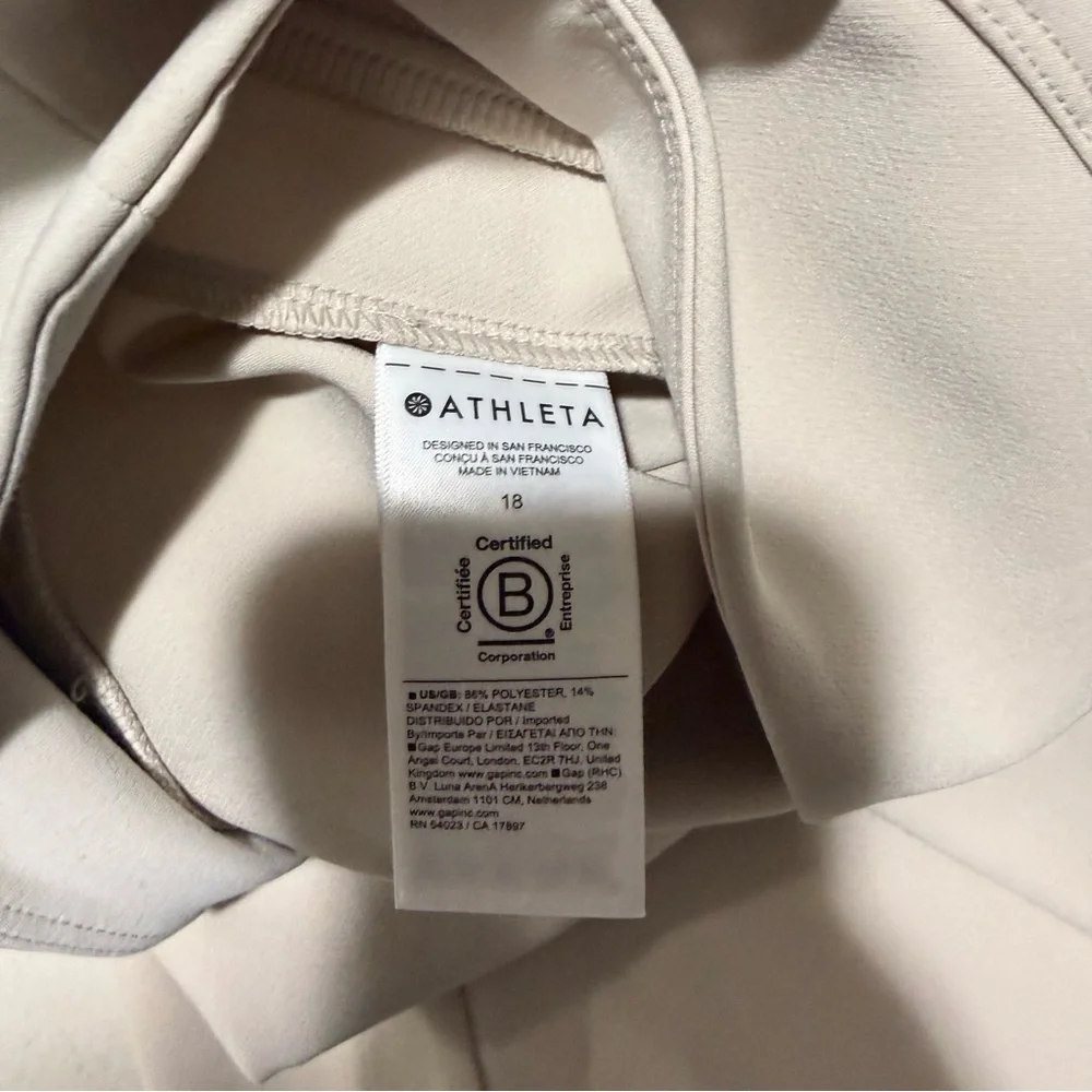 Athleta Endless High Rise Pant Tan Size 18 Travel Commuting Stretch Style 533636 - Picture 8 of 9